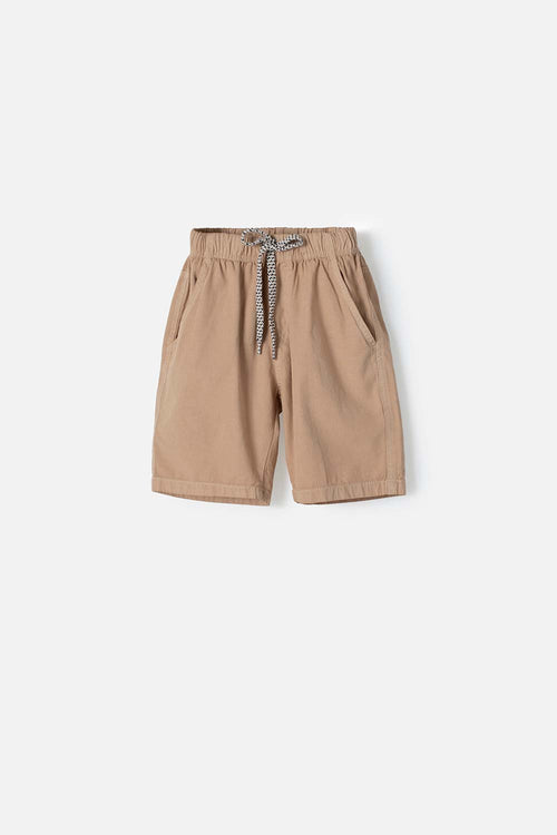 BOYS' KHAKI MIC DRAWSTRING SHORTS