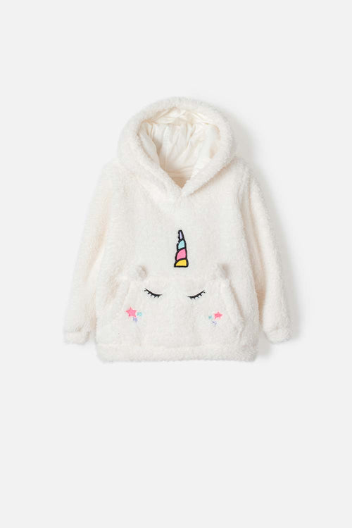 LITTLEMIC CLOSED IVORY SWEATER FOR GIRLS 2T TO 5T
