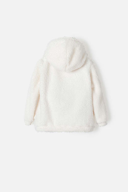 BUZO LITTLEMIC CERRADO MARFIL PARA NIÑA 2T A 5T