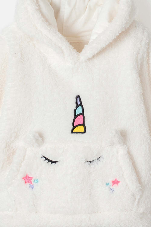 LITTLEMIC CLOSED IVORY SWEATER FOR GIRLS 2T TO 5T
