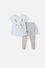 CONJUNTO DE LITTLEMIC DE PANTALÓN LARGO BLANCO/GRIS PARA NIÑA 2T A 5T