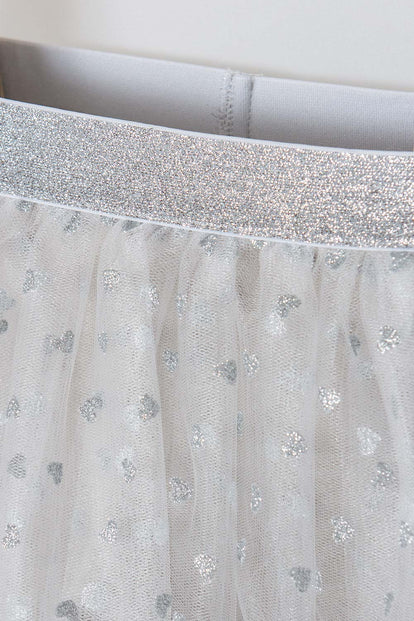 CONJUNTO DE LITTLEMIC DE PANTALÓN LARGO BLANCO/GRIS PARA NIÑA 2T A 5T