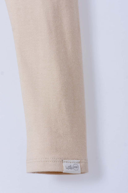 LEGGINS X2 DE LITTLEMIC AZUL Y CAQUI PARA NIÑA 2T A 5T