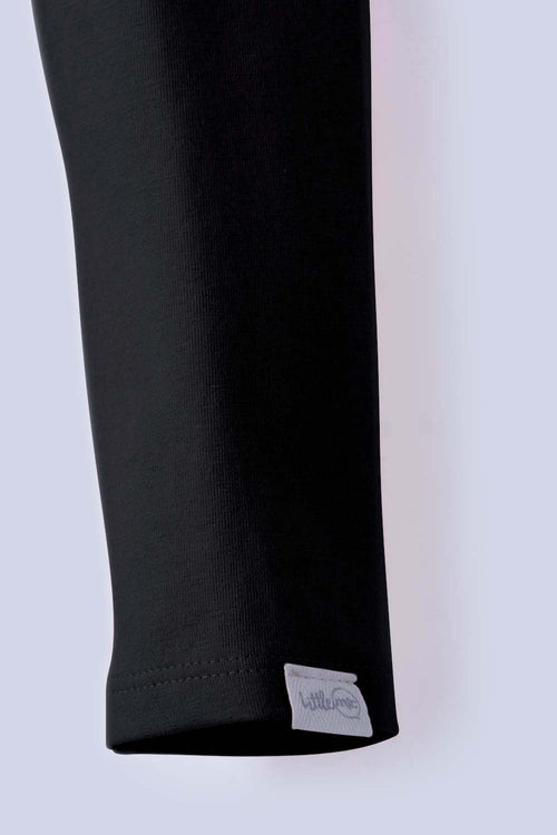 LITTLEMIC LEGGINGS X2 BLACK AND ROSEWOOD FOR GIRLS 2T TO 5T