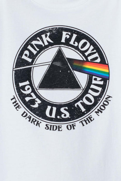 CAMISETA DE PINK FLOYD BLANCA MANGA CORTA UNISEX 2T A 5T