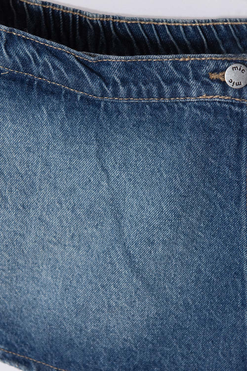 LITTLEMIC GIRLS' MEDIUM WASH SKIRT 2T TO 5T
