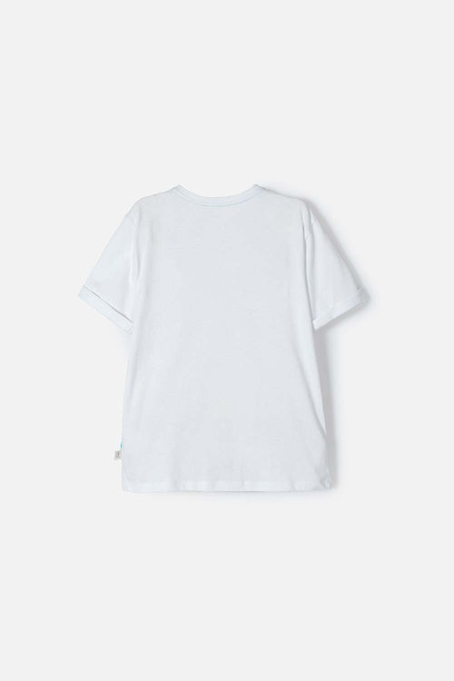 GIRL'S WHITE SHORT SLEEVE T-SHIRT