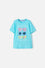 CAMISETA MIC AZUL MANGA CORTA PARA NIÑA