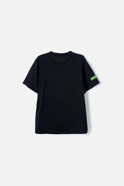 CAMISETA MIC NEGRA ESTAMPADA PARA NIÑO