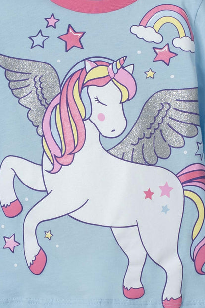 PIJAMA DE LITTLEMIC CON PANTALÓN LARGO MULTICOLOR PARA NIÑA 2T A 5T