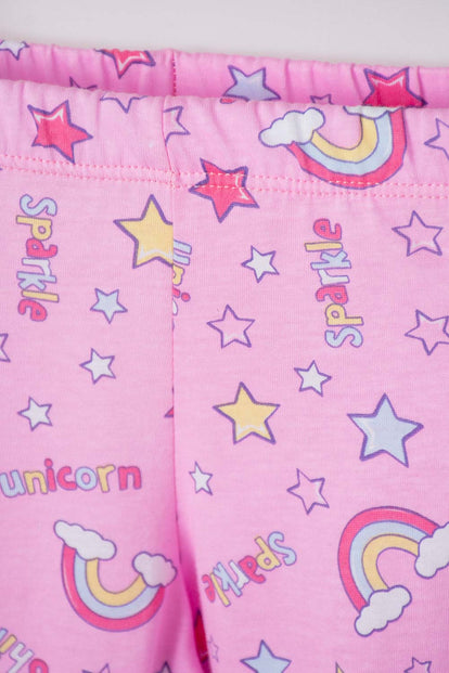 PIJAMA DE LITTLEMIC CON PANTALÓN LARGO MULTICOLOR PARA NIÑA 2T A 5T