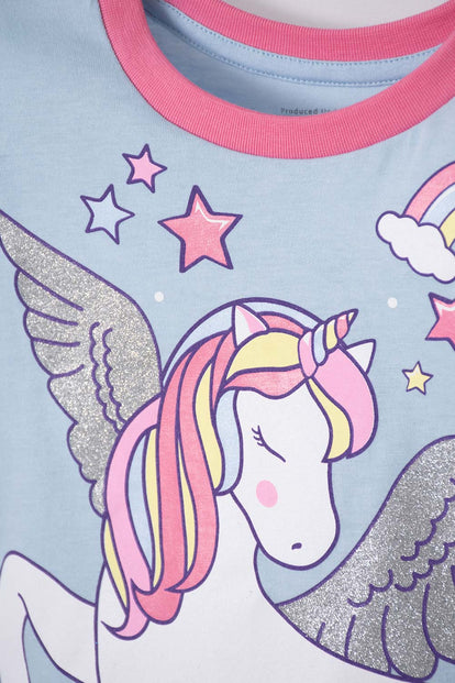 PIJAMA DE LITTLEMIC CON PANTALÓN LARGO MULTICOLOR PARA NIÑA 2T A 5T
