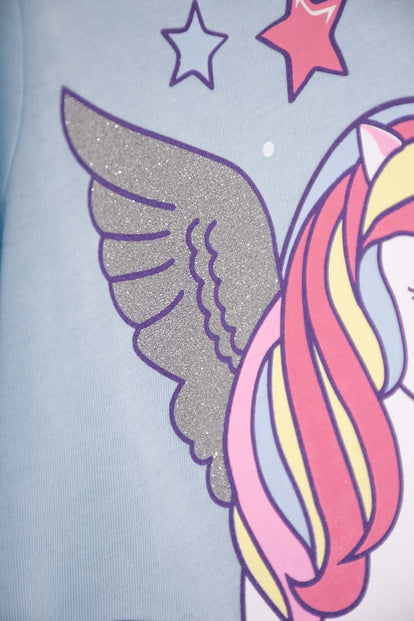 PIJAMA DE LITTLEMIC CON PANTALÓN LARGO MULTICOLOR PARA NIÑA 2T A 5T