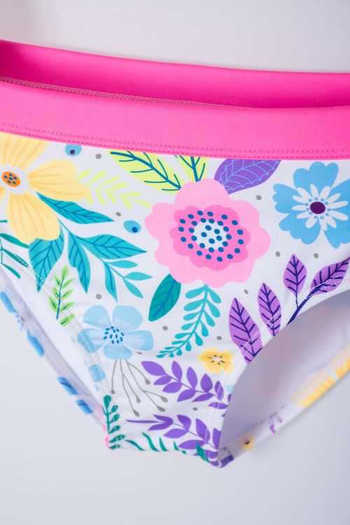 GIRLS' MULTICOLOR MIC BATHING SUIT