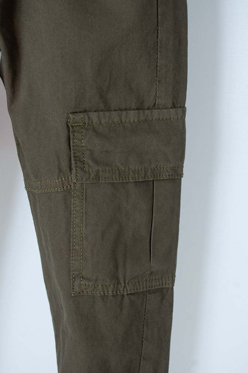LITTLEMIC JOGGER WITH MILITARY GREEN DRAWSTRING FOR BOY 2T TO 5T