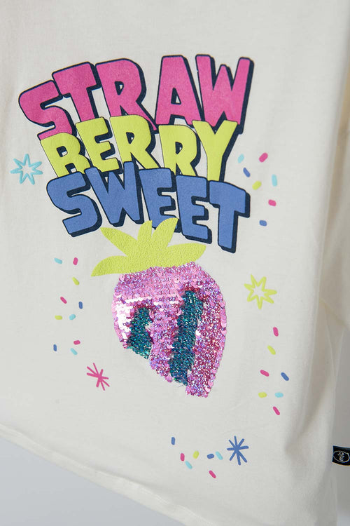 GIRLS' SHORT SLEEVED IVORY TEE