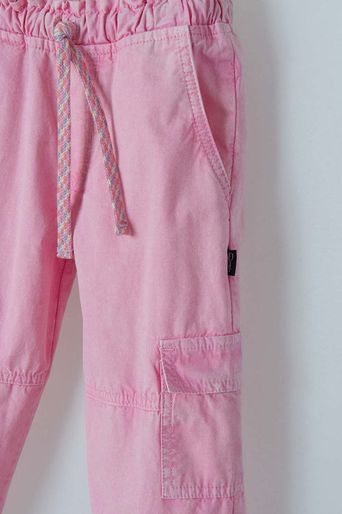 LITTLEMIC PINK JOGGERS WITH CARGO POCKETS FOR GIRLS 2T TO 5T