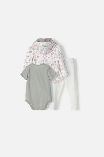 CONJUNTO LITTLEMIC MULTICOLOR CON LEGGINS Y CHAQUETA PARA BEBÉ NIÑA