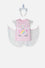CAMISETA LITTLEMIC MULTICOLOR MANGA CORTA CON BOLERO PARA NIÑA 2T A 5T