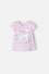 CAMISETA DE LITTLEMIC  MANGA CORTA ROSADO PARA NIÑA 2T A 5T