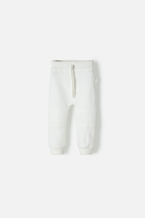 UNISEX BABY IVORY DRAWSTRING LITTLEMIC JOGGER