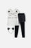 CONJUNTO MIC MARFIL Y NEGRO DE PANTALÓN LARGO PARA NIÑA