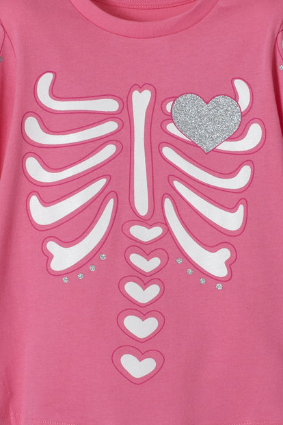 PIJAMA DE LITTLEMIC ROSADA MANGA LARGA PARA NIÑA 2T A 5T