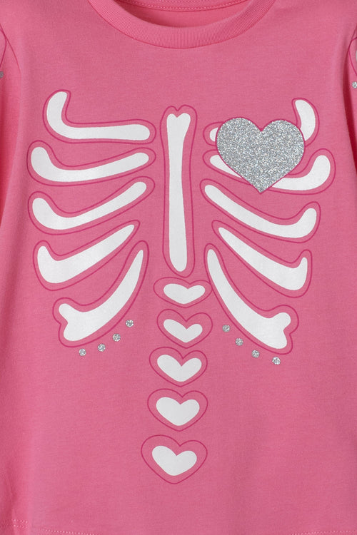 LITTLEMIC PINK LONG SLEEVE PAJAMAS FOR GIRLS 2T TO 5T