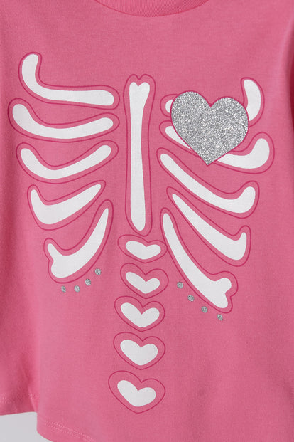 PIJAMA DE LITTLEMIC ROSADA MANGA LARGA PARA NIÑA 2T A 5T