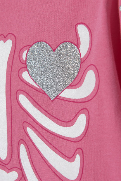 PIJAMA DE LITTLEMIC ROSADA MANGA LARGA PARA NIÑA 2T A 5T