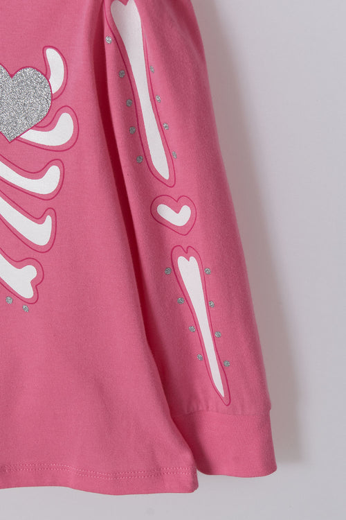 LITTLEMIC PINK LONG SLEEVE PAJAMAS FOR GIRLS 2T TO 5T