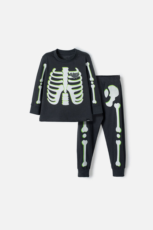 LITTLEMIC GRAY LONG SLEEVE PAJAMAS FOR BOYS 2T TO 5T