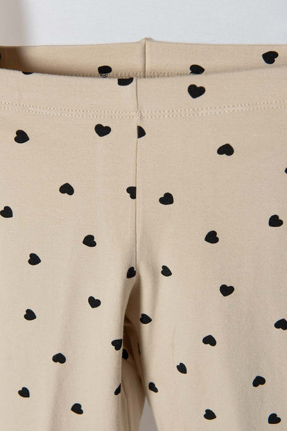 PACK X2 LEGGINS DE MIC CAQUI Y NEGRO PARA NIÑA