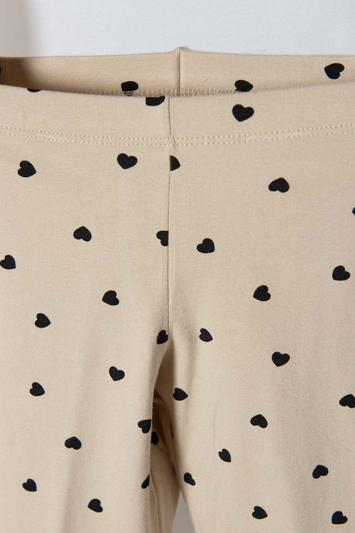 2-PACK GIRLS' KHAKI AND BLACK MICROFIBER LEGGINGS