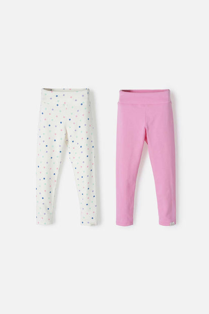 PACK X2 LEGGING DE LITTLEMIC MULTICOLOR PARA NIÑA 2T A 5T