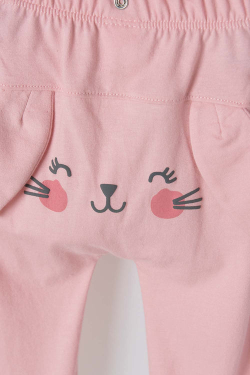 LITTLEMIC PAJAMAS WITH LONG GREEN AND ROSE PINK PANTS FOR BABY GIRL