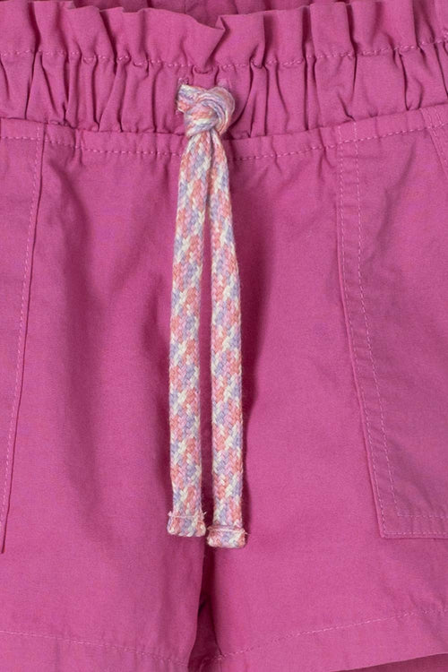 LITTLEMIC SHORTS WITH PINK DRAWSTRING FOR GIRLS 2T TO 5T
