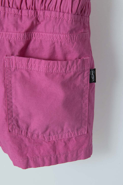 LITTLEMIC SHORTS WITH PINK DRAWSTRING FOR GIRLS 2T TO 5T
