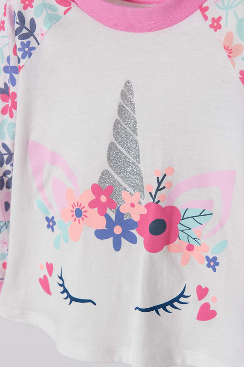 LITTLEMIC PAJAMAS WITH LONG PANTS FOR GIRLS 2T TO 5T