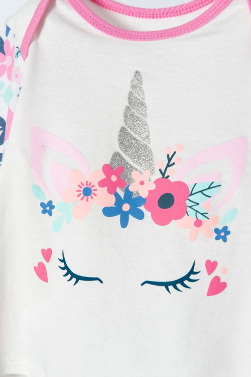 LITTLEMIC MULTICOLOR LONG PANT PAJAMAS FOR BABY GIRLS