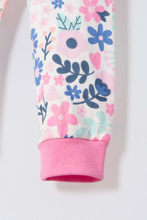 LITTLEMIC MULTICOLOR LONG PANT PAJAMAS FOR BABY GIRLS