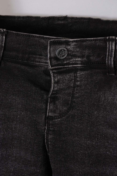 JEAN DARK WASH DENIM CARGO POCKETS FOR BOYS 2T TO 5T