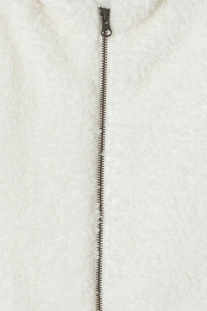 CHALECO LITTLEMIC MARFIL AFELPADO PARA NIÑA 2T A 5T