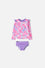VESTIDO DE BAÑO LITTLEMIC MULTICOLOR DE DOS PIEZAS PARA NIÑA 2T A 5T