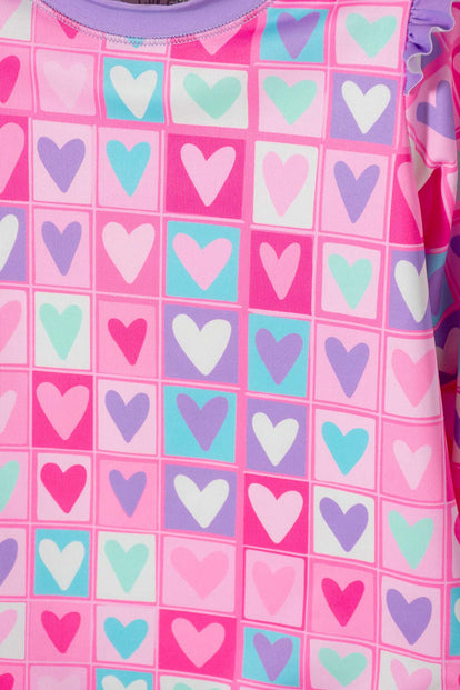 VESTIDO DE BAÑO LITTLEMIC MULTICOLOR DE DOS PIEZAS PARA NIÑA 2T A 5T