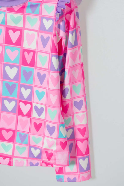 VESTIDO DE BAÑO LITTLEMIC MULTICOLOR DE DOS PIEZAS PARA NIÑA 2T A 5T