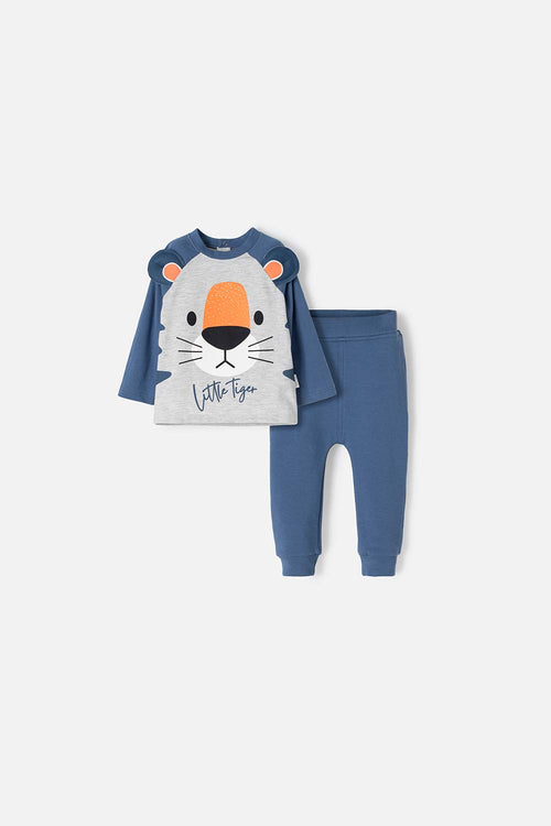 LITTLEMIC MULTICOLOR LONG-SLEEVED OUTFIT FOR BABY BOY
