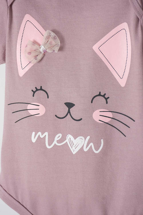 LITTLEMIC SET WITH LILAC BODYSUIT FOR BABY GIRL