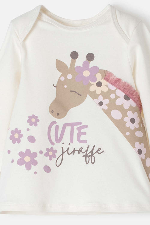 LITTLEMIC LILAC LONG PANTS SET FOR BABY GIRL