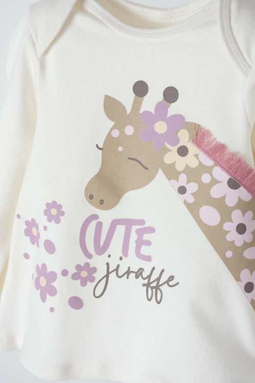 LITTLEMIC LILAC LONG PANTS SET FOR BABY GIRL